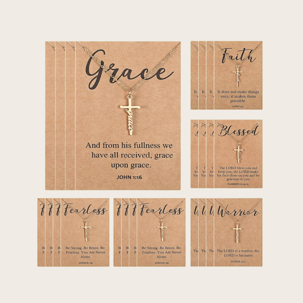 Christian pendant necklace sets