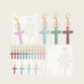Macrame Cross and charm keychain sets 