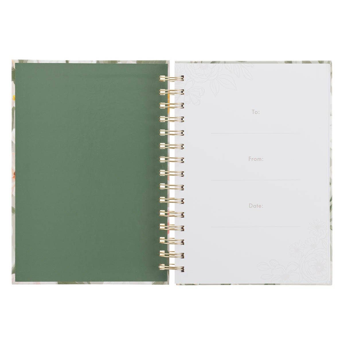 Journal Spiral-bound Green He Restores My Soul Ps. 23:3