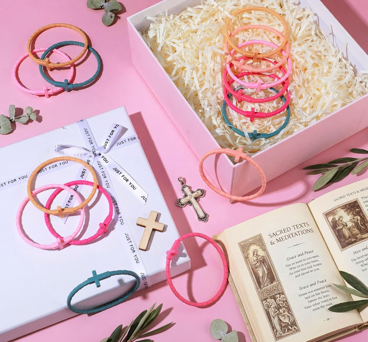 Silicone cross bracelets 