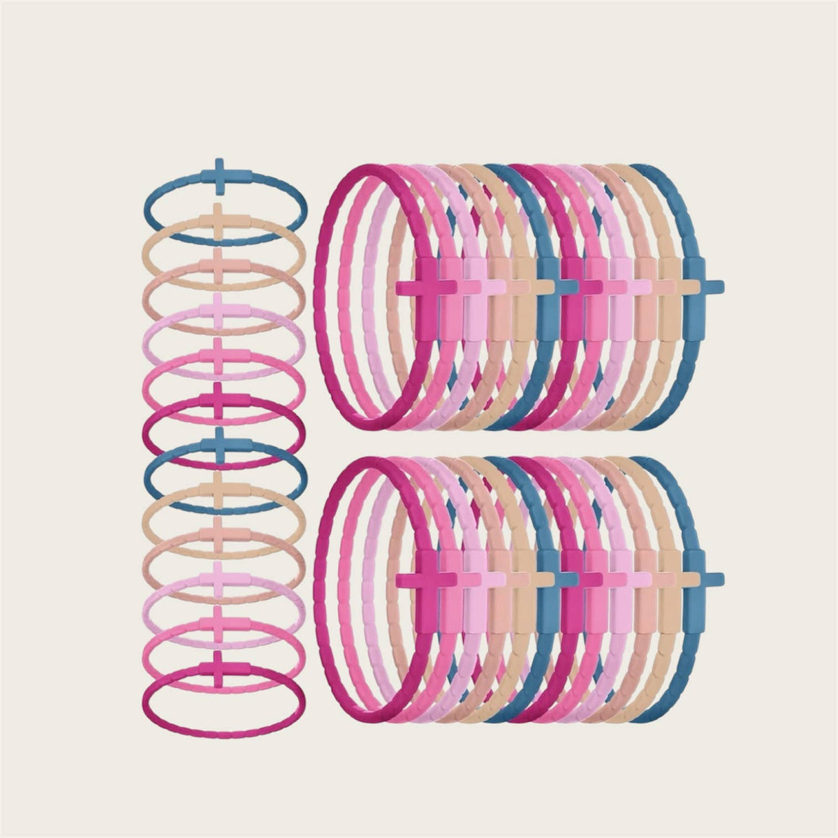 Silicone cross bracelets 