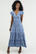 Floral Ruffle Sleeve Dress