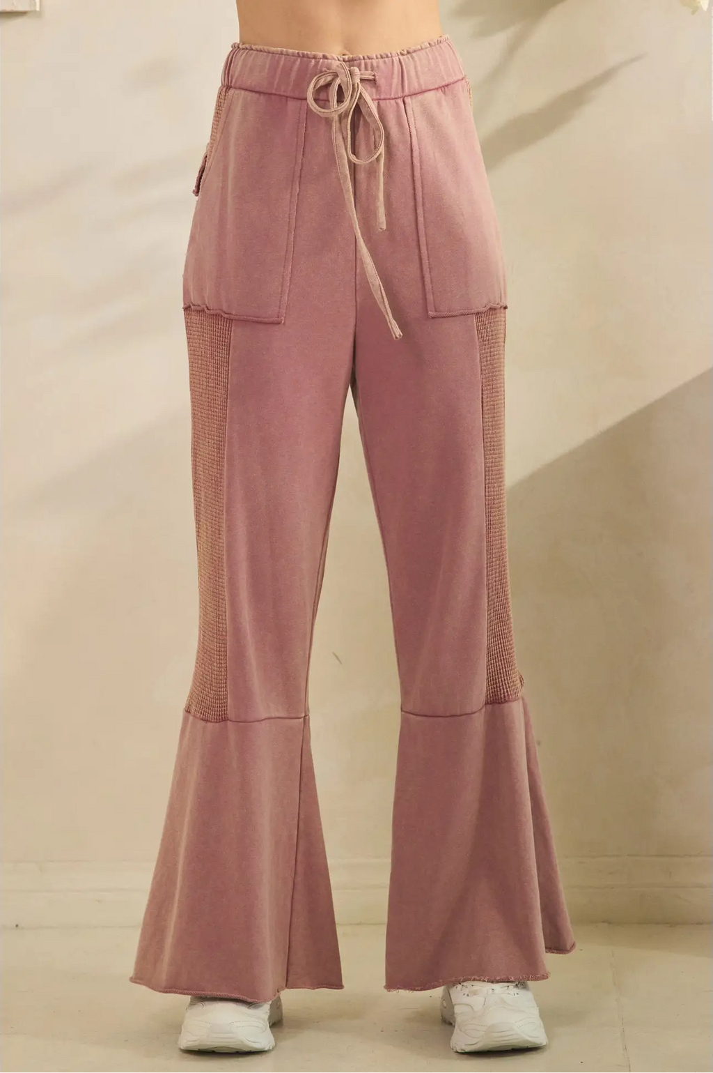 Vintage Washed Flared Panel Pants