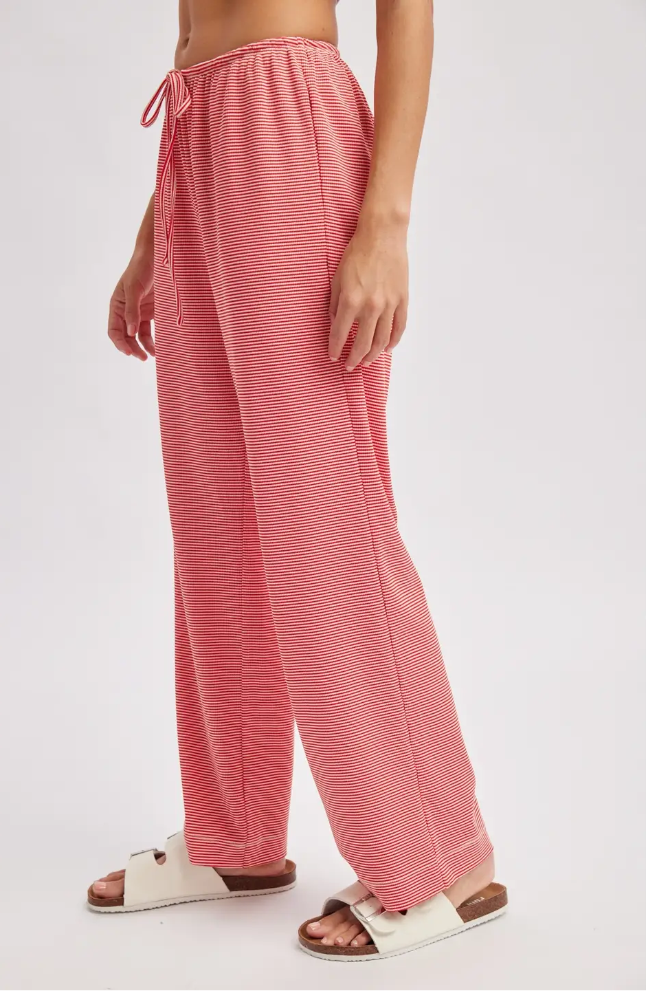 Striped Drawstring Knit Pants