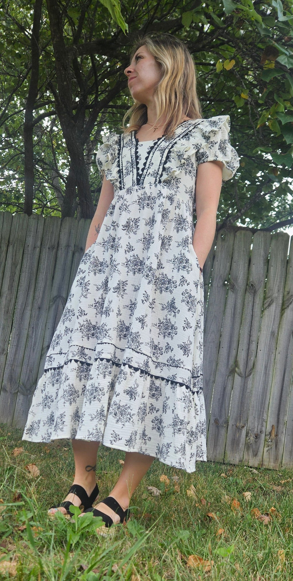 Midnight Prairie Lace Maxi Dress