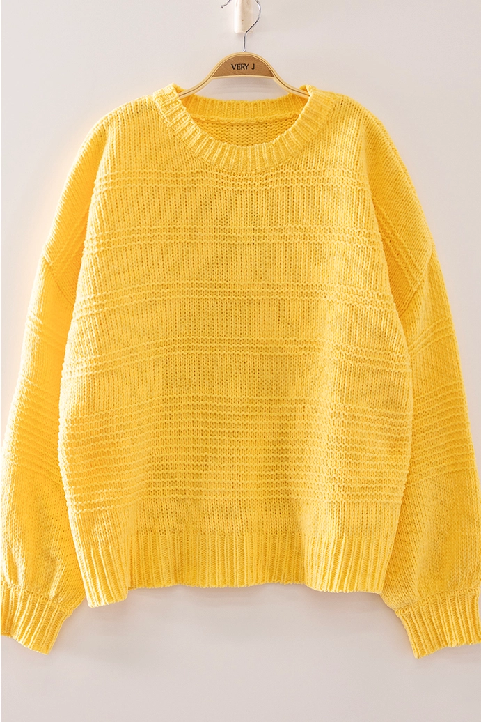 Boat Neck Oversized Knit Sweater